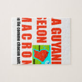 Macron sagt, Französisch ist eine Insel Puzzle (Horizontal)