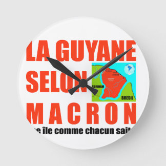 Macron sagt, Französisch ist eine Insel Runde Wanduhr