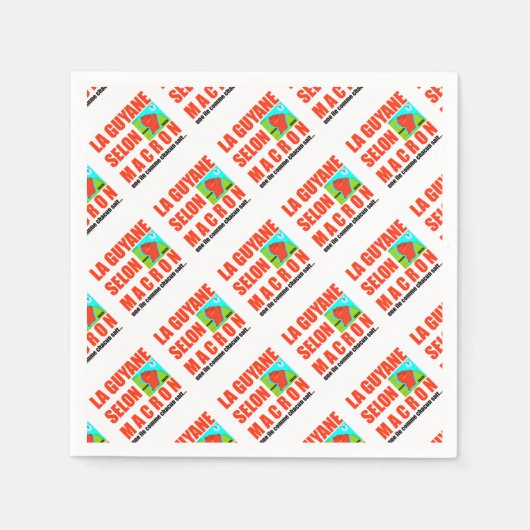 Macron sagt, Französisch ist eine Insel Serviette (Vorderseite)