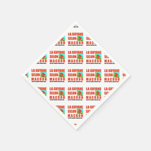 Macron sagt, Französisch ist eine Insel Serviette (Ecke)