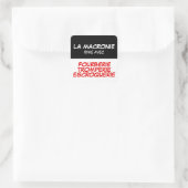 Macronie Fourberie Tromperie Escroquerie SqS Quadratischer Aufkleber (Tasche)