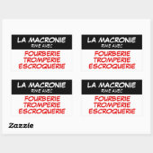 Macronie Fourberie Tromperie Escroquerie Sticker (Blatt)