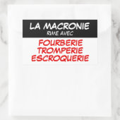 Macronie Fourberie Tromperie Escroquerie Sticker (Tasche)