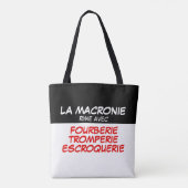 Macronie Fourberie Tromperie Escroquerie TB Tasche (Rückseite)