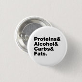 Macronutrients. Proteine & Alkohol & Fette. Button (Vorne & Hinten)