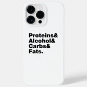 Macronutrients. Proteine & Alkohol & Fette. Case-Mate iPhone Hülle (Rückseite)