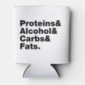 Macronutrients. Proteine & Alkohol & Fette. Dosenkühler (Vorderseite)