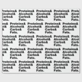 Macronutrients. Proteine & Alkohol & Fette. Geschenkpapier (Flach)