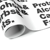 Macronutrients. Proteine & Alkohol & Fette. Geschenkpapier (Rolleneckpunkt)