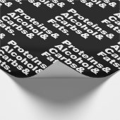 Macronutrients. Proteine & Alkohol & Fette. Geschenkpapier (Ecke)