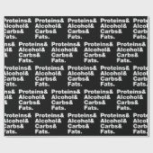 Macronutrients. Proteine & Alkohol & Fette. Geschenkpapier (Flach)