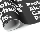 Macronutrients. Proteine & Alkohol & Fette. Geschenkpapier (Rolleneckpunkt)