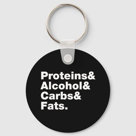 Macronutrients. Proteine & Alkohol & Fette. Schlüsselanhänger (Vorderseite)