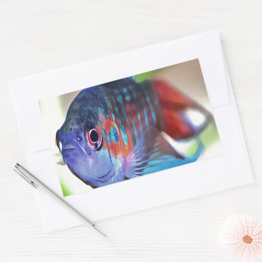 Macropodus Opercularis Aquarium Fisch Rechteckiger Aufkleber (Umschlag)