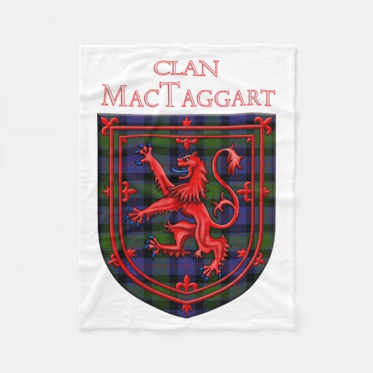 MacTaggart Tartan Scottish Kariert Lion Rampant Fleecedecke (Vorderseite)