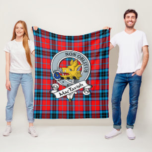 MacTavish Clan Abzeichen Tartan Kariert Fleecedecke
