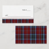 MacTavish Kariert Wedding Reception Platzkarte (Vorne/Hinten)