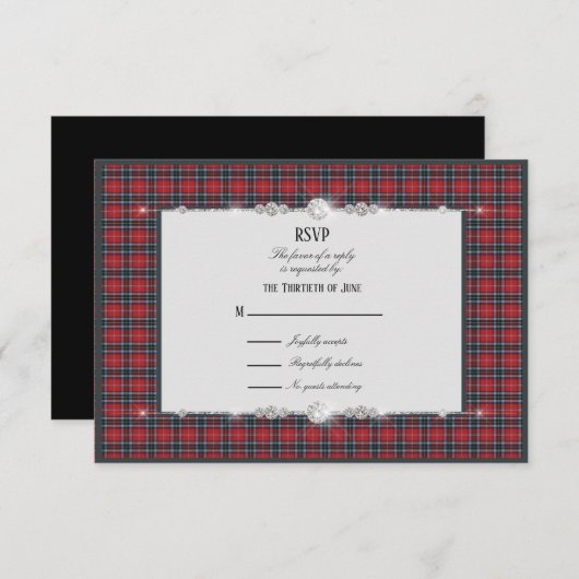 MacTavish Modern Scottish Tartan UAWG RSVP Karte (Vorne/Hinten)