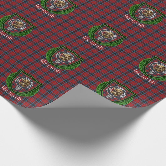 MacTavish Scottish Clan Tartan & Crest Geschenkpapier (Ecke)