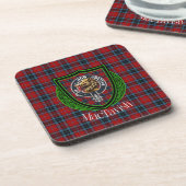 MacTavish Scottish Clan Tartan & Crest Getränkeuntersetzer (Linke Seite)