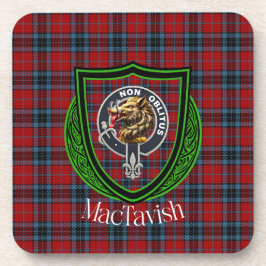 MacTavish Scottish Clan Tartan & Crest Getränkeuntersetzer