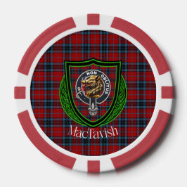 MacTavish Scottish Clan Tartan & Crest Pokerchips