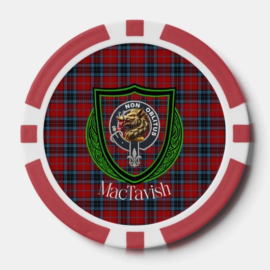 MacTavish Scottish Clan Tartan & Crest Pokerchips (Vorderseite)