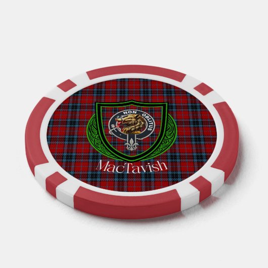 MacTavish Scottish Clan Tartan & Crest Pokerchips (Einzeln)