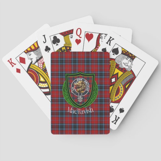 MacTavish Scottish Clan Tartan & Crest Spielkarten (Rückseite)