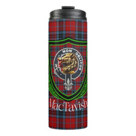 MacTavish Scottish Clan Tartan & Crest Thermosbecher