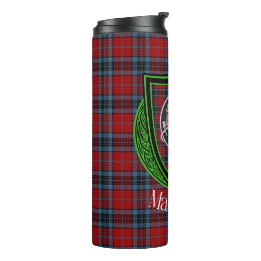 MacTavish Scottish Clan Tartan & Crest Thermosbecher (Nach links gedreht)