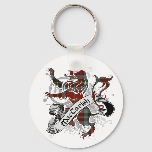 MacTavish Tartan Lion Schlüsselanhänger (Vorderseite)