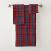 MacTavish Tartan Red and Blue Kariert Badhandtuch Set (Insitu)