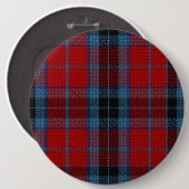 MacTavish Tartan Red and Blue Kariert Button (Vorne & Hinten)