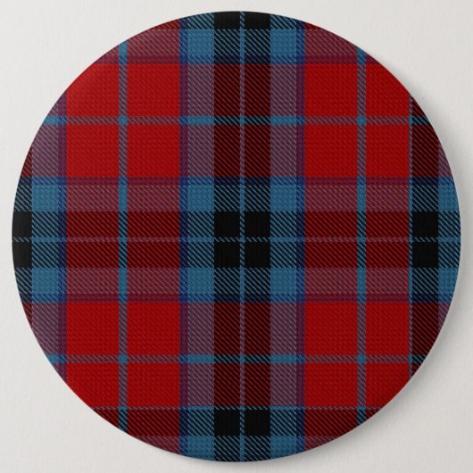 MacTavish Tartan Red and Blue Kariert Button (Vorderseite)