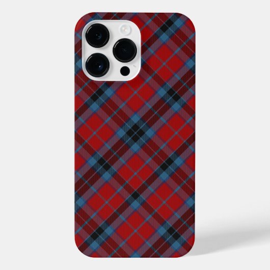 MacTavish Tartan Red and Blue Kariert iPhone Hülle (Rückseite)