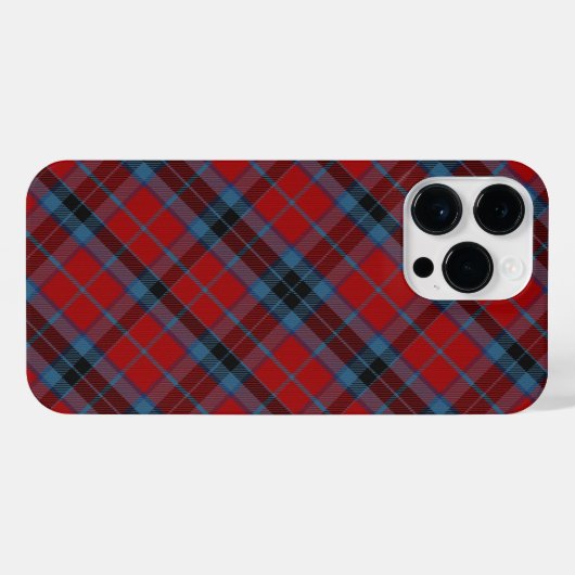MacTavish Tartan Red and Blue Kariert iPhone Hülle (Rückseite (Horizontal))