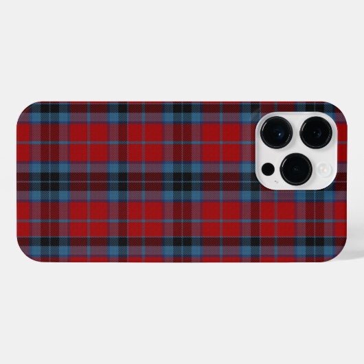 MacTavish Tartan Red and Blue Kariert iPhone Hülle (Rückseite (Horizontal))