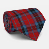MacTavish Tartan Red and Blue Kariert Krawatte (Gerollt)