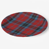 MacTavish Tartan Red and Blue Kariert Pappteller (Schrägansicht)