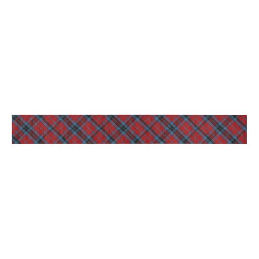 MacTavish Tartan Red and Blue Kariert Ripsband (Vorderseite)