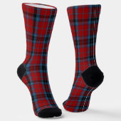 MacTavish Tartan Red and Blue Kariert Socken (Gewinkelt)