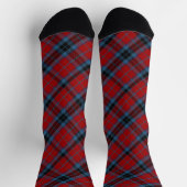 MacTavish Tartan Red and Blue Kariert Socken (Oben)
