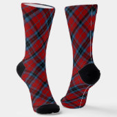 MacTavish Tartan Red and Blue Kariert Socken (Gewinkelt)