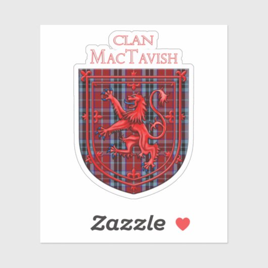MacTavish Tartan Scottish Plaid Lion Rampant Aufkleber (Blatt)