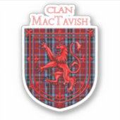 MacTavish Tartan Scottish Plaid Lion Rampant Aufkleber (Vorderseite)