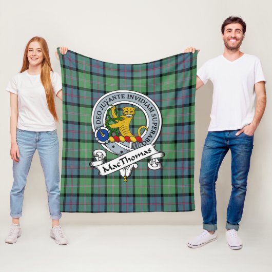 MacThomas Ancient Clan Abzeichen Tartan Kariert Fleecedecke (Beispiel)