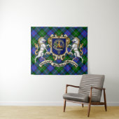 MacThomas Clan Abzeichen & Unicorns w/Tartan Wandteppich (Beispiel (Horizontal))