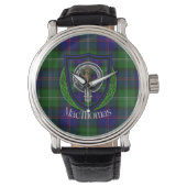 MacThomas Scottish Clan Tartan & Crest Armbanduhr (Vorderseite)