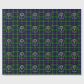 MacThomas Scottish Clan Tartan & Crest Geschenkpapier (Flach)